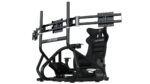 Cockpit con Baquet, Stand de 3 monitores TRAK RACE