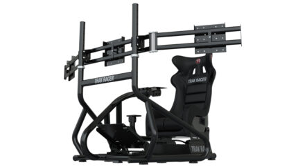 Cockpit con Baquet, Stand de 3 monitores TRAK RACE