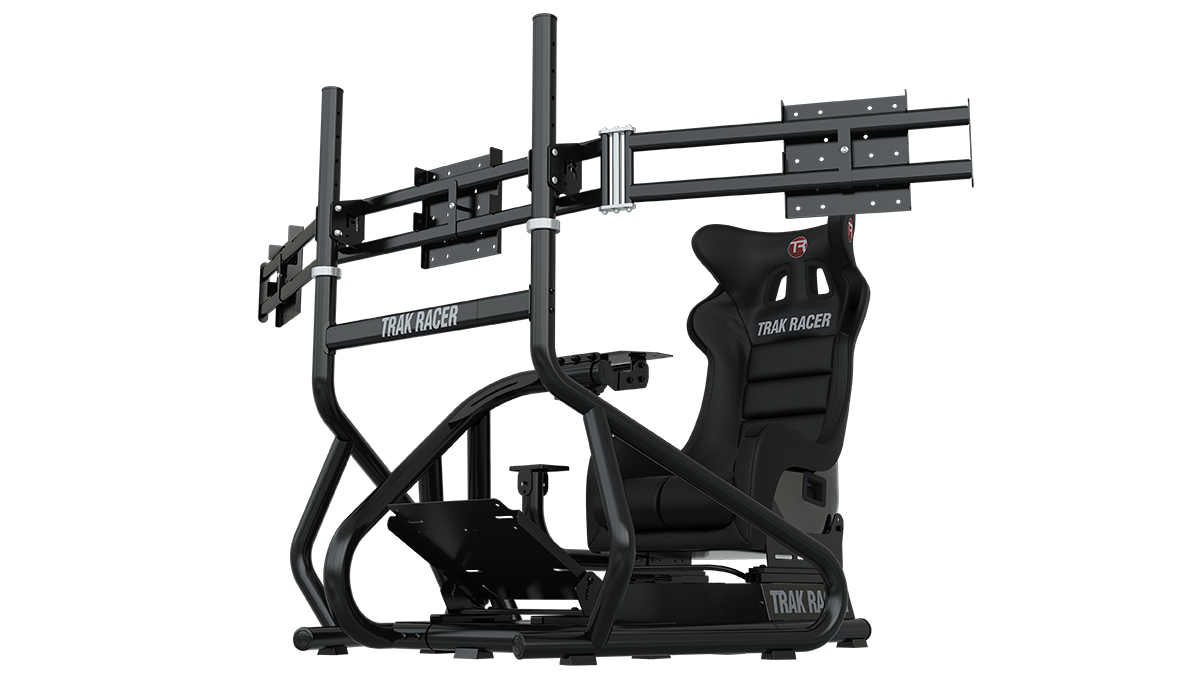 01_V1_1200px Cockpit con Baquet, Stand de 3 monitores TRAK RACE - Imagen 1