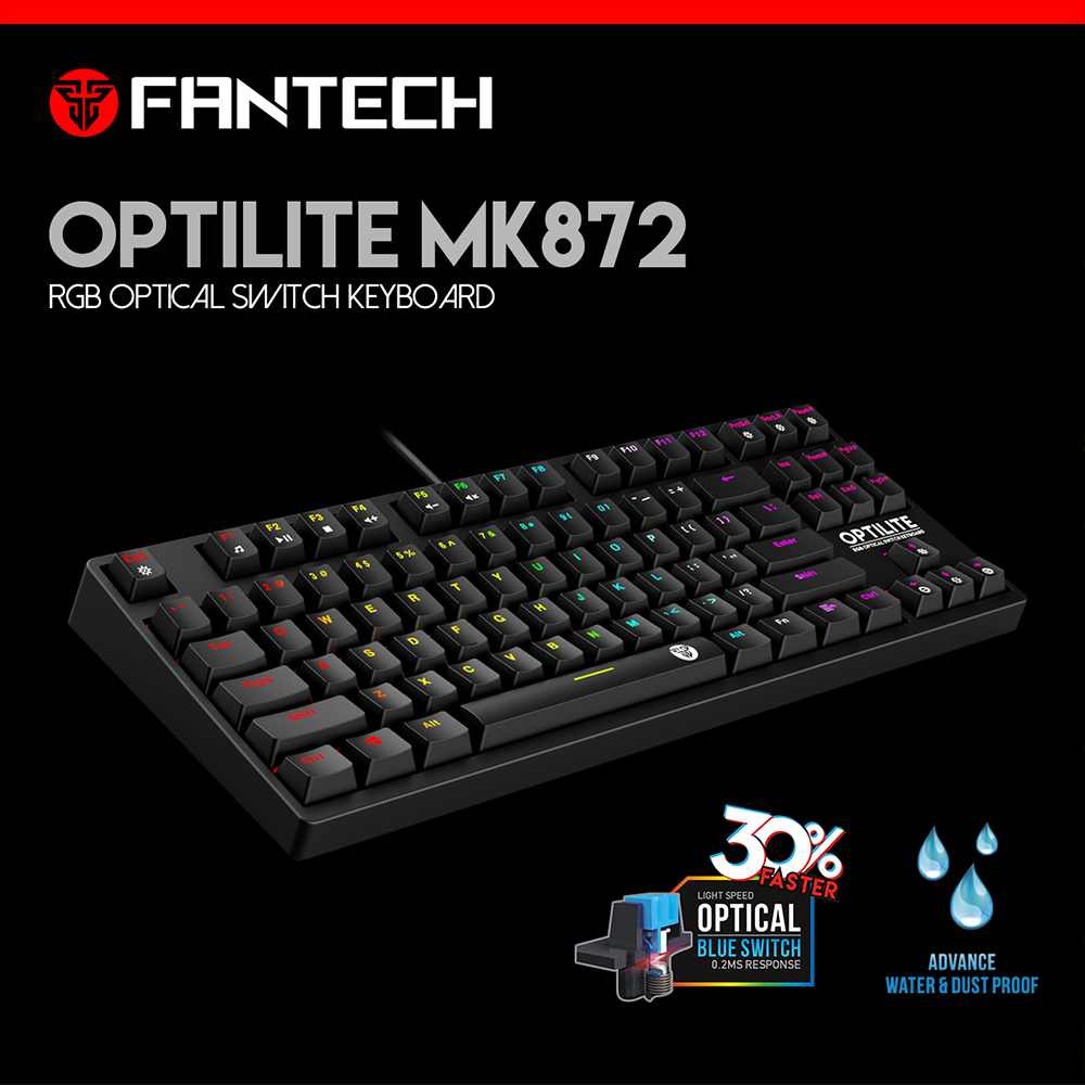 348b9b85 FANTECH MK852 Optical Mechanical Keyboard ( LAYOUT ENGLISH) - Imagen 1
