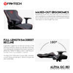 Fantech GC-183 Silla Gaming Textura Fibra de Carbón RASTRILLO - Imagen 6