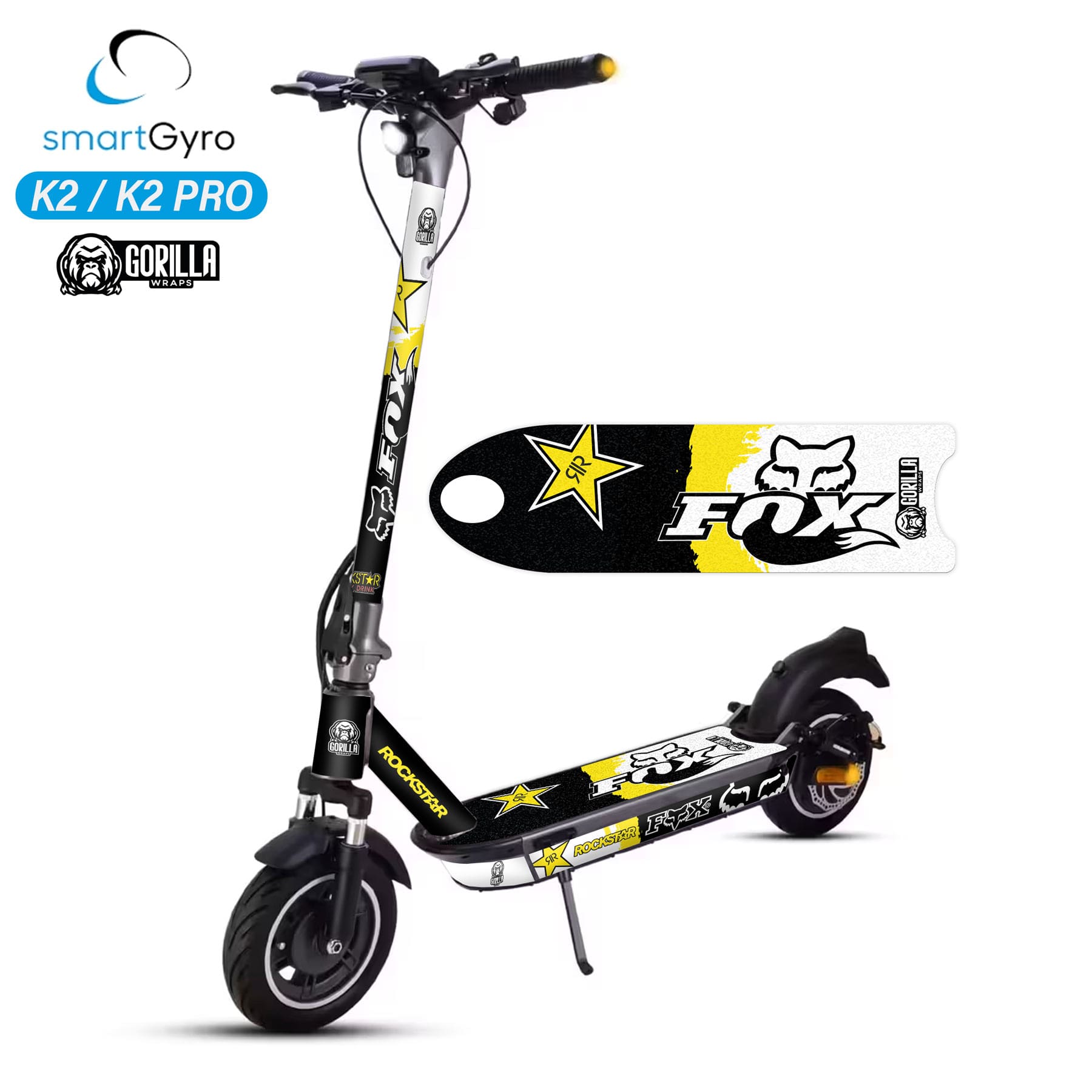 G-K2-009-lija Vinilo Fox&Rockstar para SmartGyro K2 - Imagen 1