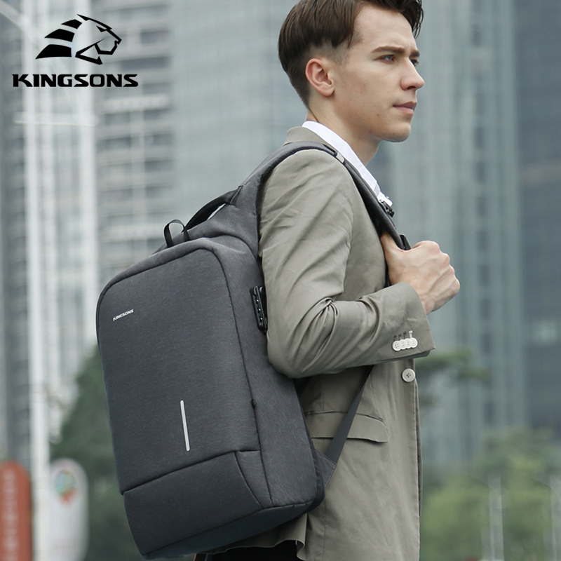 Hce1878584bc744b38db7eac90b437847W Mochila para Portatil repelente al agua/ anti robo Kingsons - Imagen 1