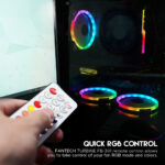 Fantech TOURBINE RGB Pro Pack 3 Ventiladores 120mm ARGB + Hub H66F RGB + Control Remoto - Imagen 5