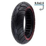 Rueda maciza ultraligera 9,5x2,5 roja para NIU